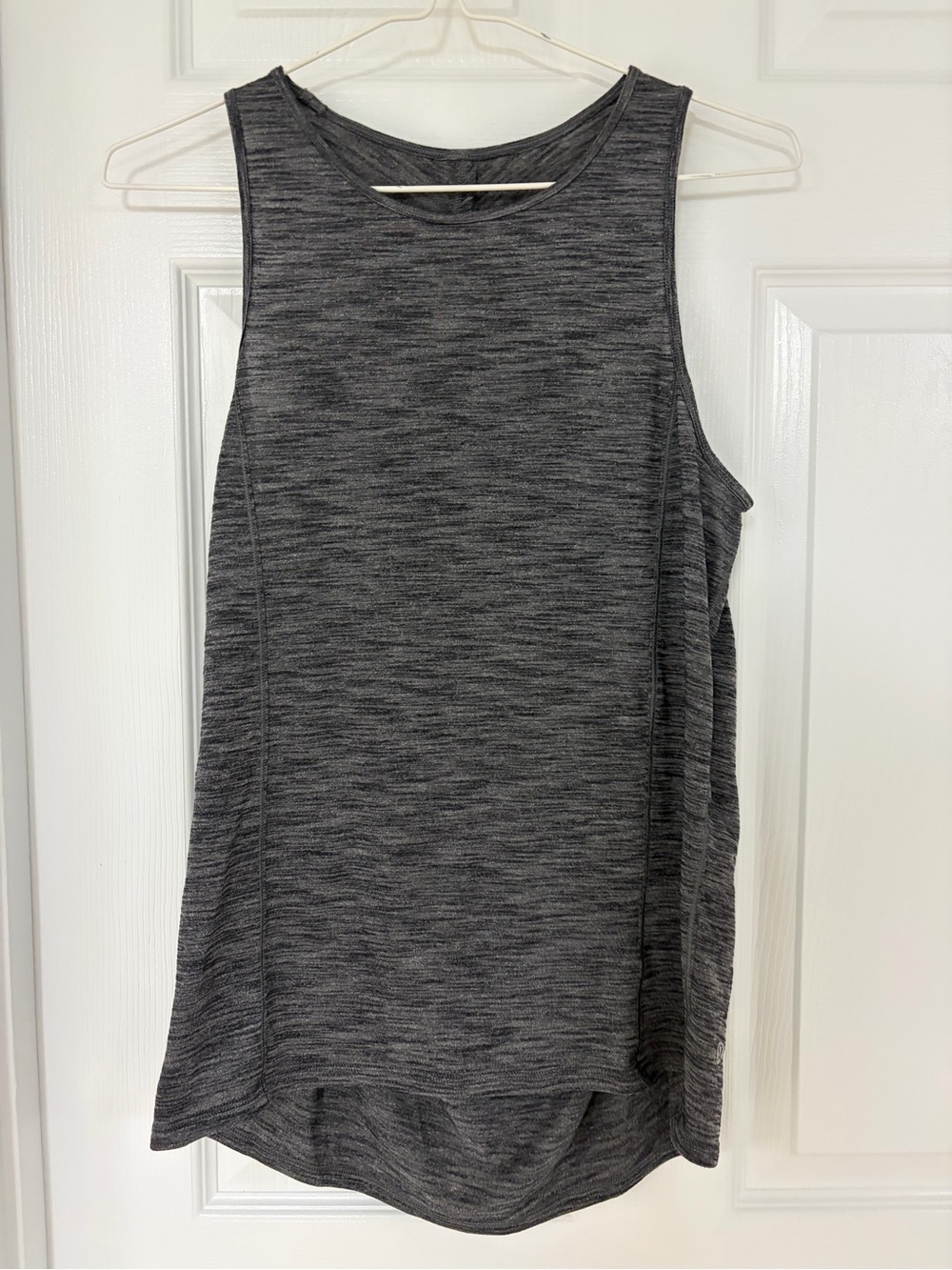 lululemon athletica open back Heathered Charcoal tank